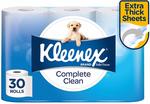 5 x Kleenex Complete Clean Toilet Tissue, 30 Rolls (150 Total) $51 Delivered @ Amazon AU