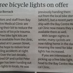 [NSW] Byron Bay Centre Medical Clinic - Free Bicycle Light Kits
