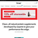 15% Sitewide + Shipping (Free over $99) @ True Protein
