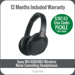 [eBay Plus] Sony WH-1000XM3 Wireless Noise Cancelling Headphones Black $322.15 Delivered @ Frugal Shop eBay
