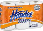 Handee Ultra Paper Towel White 3 Pack, Handee Ultra Paper Towel Print 2ply 180ss 3 Pack $2.20 @ Woolworths