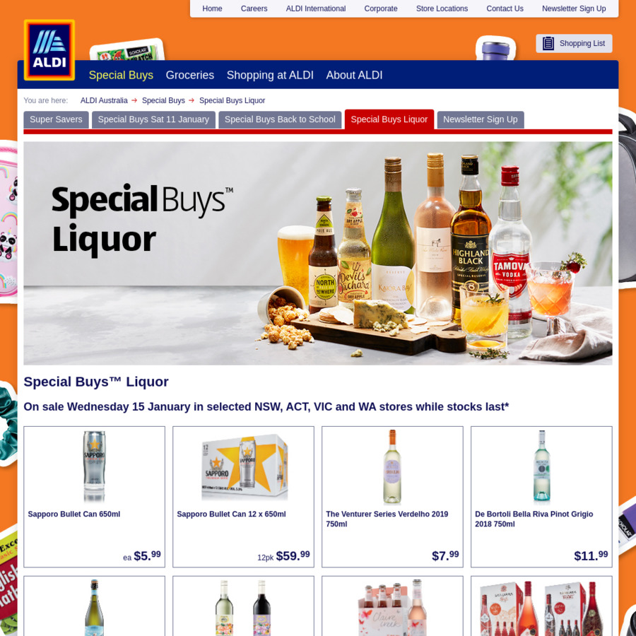Asahi Super Dry 6x330ml 13.99, Kirin Megumi 6x330ml 12.99, Little Creatures Rogers 6x330ml 13