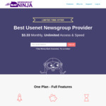 Yearly Unlimited Usenet Access for ~AUD$59 (USD$39.96) @ Newsgroup Ninja