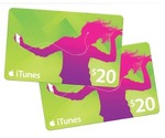 2x $20 iTunes Cards for $30 @ Myer