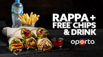 Free Chips and Drink with Rappas (Prices starts from $10 + Delivery) @ Oporto via Menulog