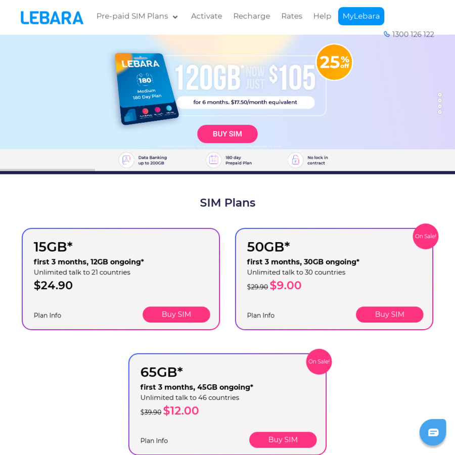 Lebara mobile prepaid recharge 180 day small 10gb month 100