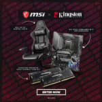 Win an MSI B560 Tomahawk Motherboard, Kingston Predator 16GB Memory Kit or MSI CH120 Gaming Chair from MSI