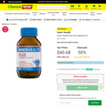 Inner Health Plus Probiotic 90 Capsules $40.68 (Save $40.68) in-Store Only @ Chemist Direct Centre