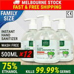 12× 500ml Hand Sanitizer 75% Alcohol $14.95 Delivered @ Go Super Special eBay