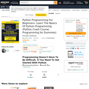 [eBook] 2 Free - Python Programming for Beginners. Excel Formulas and Functions 2020 @ Amazon AU/US