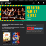 Weekend Family Movie Tickets (Select Films & Sessions Only) $7 Each (+ Online Booking Fee) @ Event Cinemas
