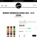 Subscribe & Save Remedy Kombucha 24 Mixed Cans 250ml - $33.07 Per Month Delivered @ Remedy Drinks