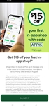 $15 off $150 Minimum Spend on your First Shop via the Woolworths Mobile App