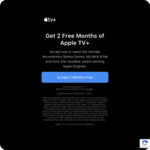 2 Months Free Apple TV+ @ Apple (New / Returning Subscribers)