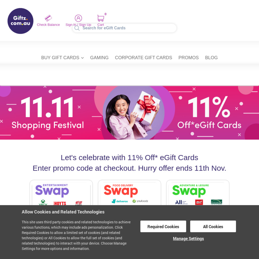 11% off Swap Entertainment, Food Delivery, Adventure & Leisure or The ...