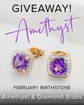 Win a Pair of Amethyst & Diamond Stud Earrings Worth $499 from Shiels Jewellers