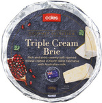Coles Gourmet Selection Triple Cream Brie or Double Cream Camembert 200g $4 @ Coles