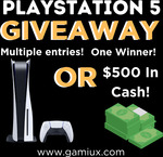 Win a PlayStation 5 or $500 from Gamiux