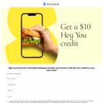 $10 Bonus Hey You Credit When You Sign up as a Stockland Member