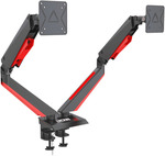 Gaming Dual RGB Monitor Mount $111 ($88.80 with Coupon, Expires 26/10) + Delivery ($0 C&C) @ The Good Guys