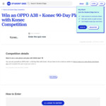 Win an Oppo A38 Smartphone with a Konec 90-Day Plan from Student Edge