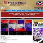 24 Hrs Only Frank and Beans Underwear 33% OFF All Products Boxer Shorts, Boxer Briefs and Briefs
