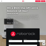 Win a $500 Visa Gift Card & Roborock Q8 Max+ (total $1,799) from Roborock AU [new e-mail sign-ups only]