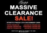 Gripp Jeans Massive Clearance Sale @ Smith St FITZROY start 5th Dec