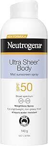 Neutrogena Ultra Sheer Body Mist Sunscreen SPF50 140g $10 ($9.00 S&S) + Delivery ($0 with Prime/ $59 Spend) @ Amazon AU