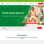 Amplify Qantas Signature: 90k Qantas Points with $6k Spend in 120 Days, $370 1st Year Fees ($225 Existing Customers) @ St.George