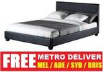 Queen PU Leather Wooden Bed Frame $149 Free Shipping to Metro