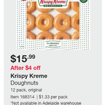 12 Krispy Kreme Original Glazed Doughnuts $15.99 (In-Store Only, Excludes Adelaide) @ Costco (Membership Required)