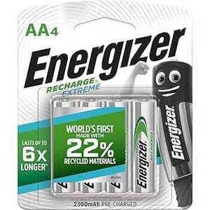 Energizer Recharge Extreme AA 4-Pack Batteries $15.95 ($14.35 S&S) + Delivery ($0 with Prime/ $59 Spend) @ Amazon AU