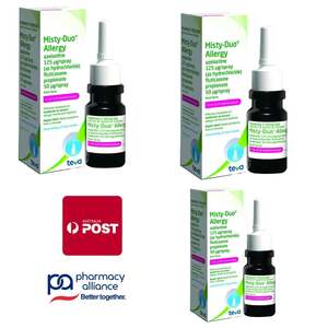 Misty-Duo Allergy Relief Nasal Spray 17ml: 3 for $62.99 Delivered @ PharmacySavings