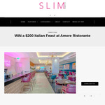 Win a $200 Voucher to Amore Ristorante (Southport, QLD) from Slim Magazine