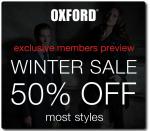 Oxford - 50% Off most Winter Styles - Preview sale until June 4th