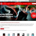 Vodafone Special Offer - $20 Prepaid Starter Pack (Was $40) 1GB Data & $750 Call Credits