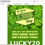 Creative Labs 20% off Store Wide (except MP3 & Bundles) St. Pat's Day - Free Shipping above A $129