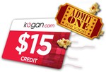 $15 Kogan.com Credit with Free Movie Voucher. Limit 2 Per Customer