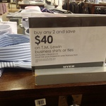 $40 off When Purchasing 2 TM Lewin Business Shirts at Myer