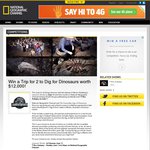 Win a Trip for 2 to Dig for Dinosaurs Worth $12,000 from National Geographic Channel