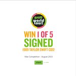 Win 1 of 5 Signed "1989" Taylor Swift CDs @ BOOST JUICE