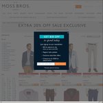 Extra 20% off Our up to 60% off Sale at Moss Bros