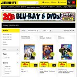 Disney DVD Movies 2 for $20, Disney Blu-Ray Movies 2 for $24, 3x Blu-Rays $25 + More @ JB Hi-Fi