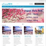 15% Japan Traveller Data SIM Cards 7 Days 5GB ($30.56), 15 Days Unlim ($39.06) & 31 Days Unlim ($48.41) + Post $4.8 @eTravel SIM