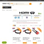 20% off on All HDMI Cables - $6.36 Flat HDMI V2.0 Cable (1.5m) Shipped @Geardo Australia