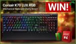 Win a Corsair K70 LUX RGB Mechanical Keyboard Worth $195 from PC Case Gear