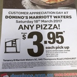 Customer Appreciation Day 18/3 Saturday $3.95* - Domino's (Marriott Waters VIC)