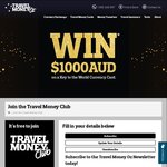 Win a $1,000 Currency Card from Travel Money Oz 