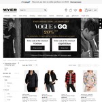 Myer Vogue and GQ 20% off Original Priced Clothings, Footwear and Accessories